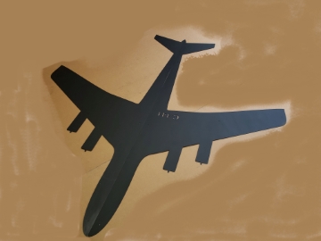 c141 military airplane metal wall art